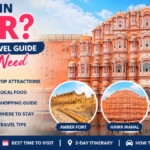 Top places to visit in Jaipur including Amber Fort, Hawa Mahal, and City Palace