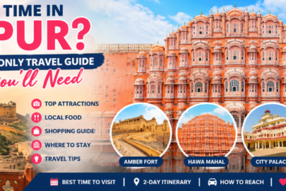 Top places to visit in Jaipur including Amber Fort, Hawa Mahal, and City Palace