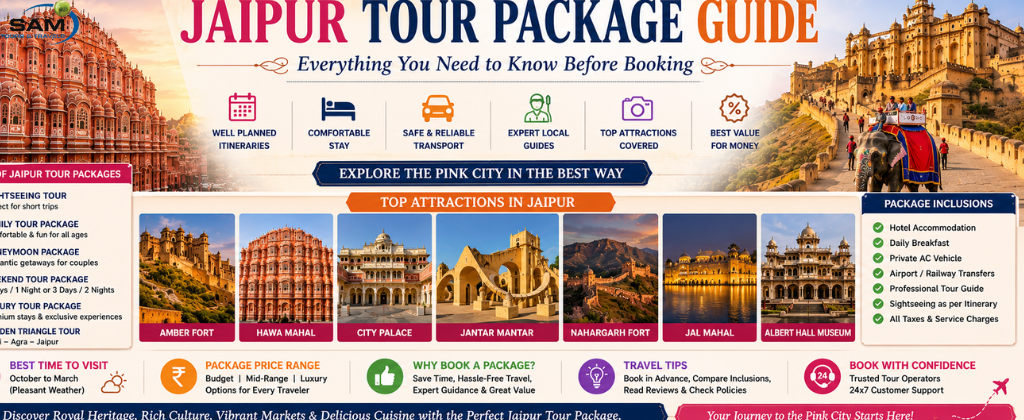 Complete Jaipur tour package guide showcasing top attractions and travel planning information